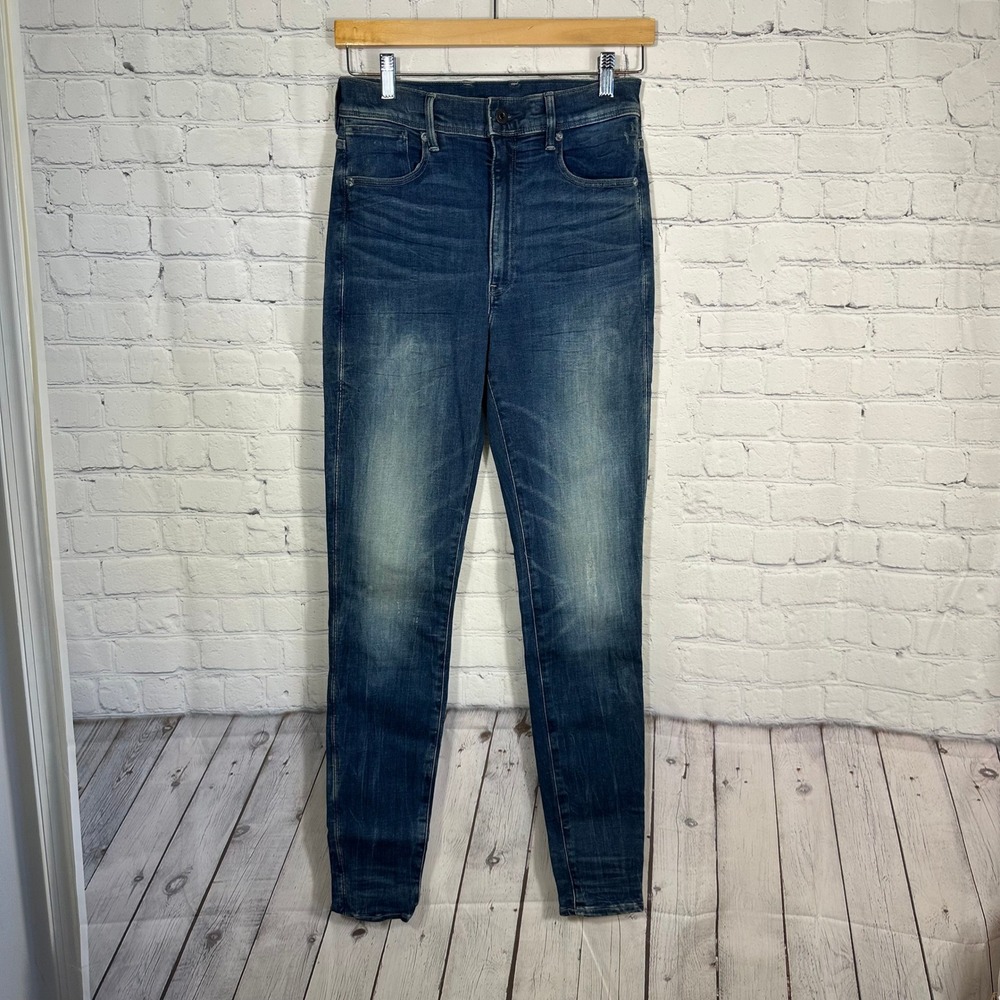 G-Star RAW Womens High Waisted‎ Skinny Jeans Blue Medium Wash 29/32